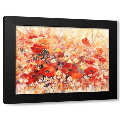 Campo di fiori Black Modern Wood Framed Art Print by Florio, Luigi