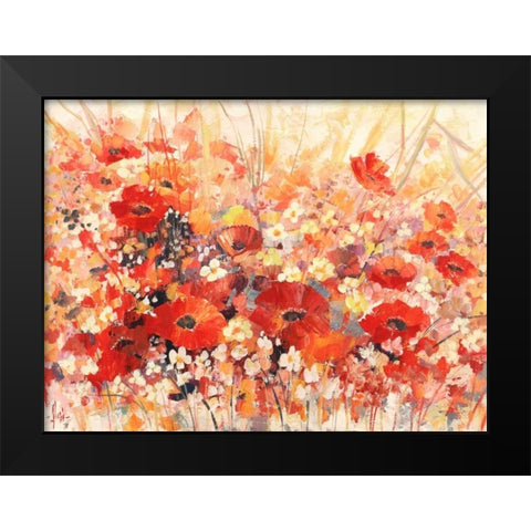 Campo di fiori Black Modern Wood Framed Art Print by Florio, Luigi
