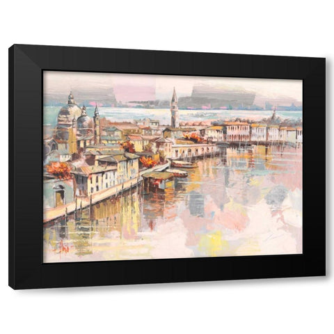 Dolce Venezia Black Modern Wood Framed Art Print by Florio, Luigi