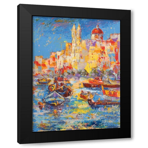 Malta Black Modern Wood Framed Art Print by Florio, Luigi