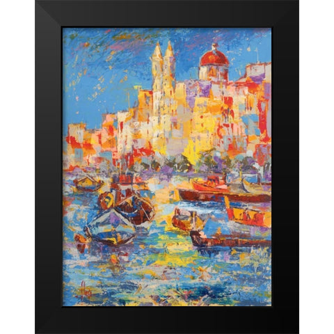 Malta Black Modern Wood Framed Art Print by Florio, Luigi
