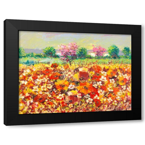 Colori di primavera Black Modern Wood Framed Art Print by Florio, Luigi