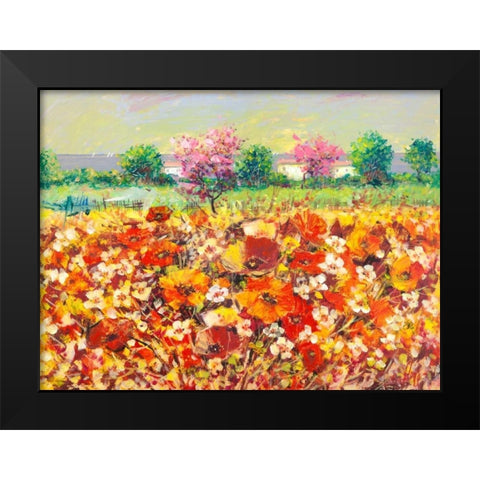 Colori di primavera Black Modern Wood Framed Art Print by Florio, Luigi