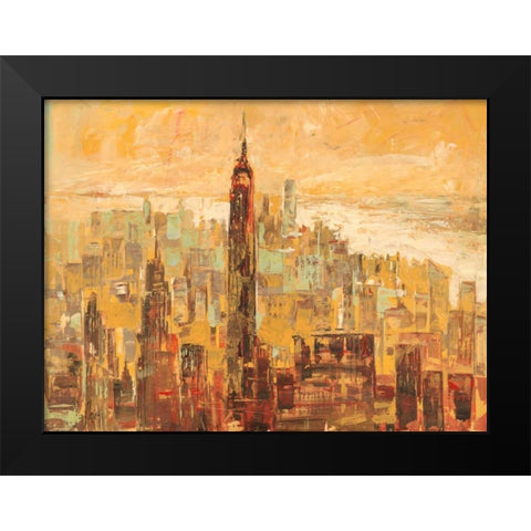 Tramonto su Manhattan Black Modern Wood Framed Art Print by Florio, Luigi