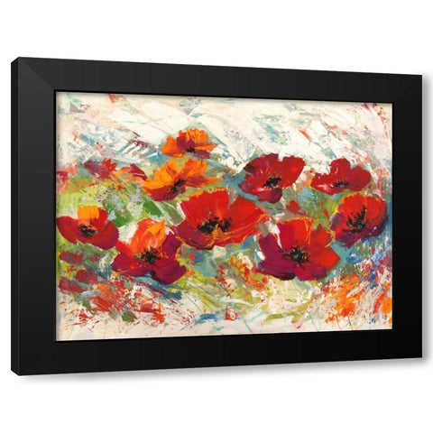 Papaveri in Estate Black Modern Wood Framed Art Print with Double Matting by Florio, Luigi