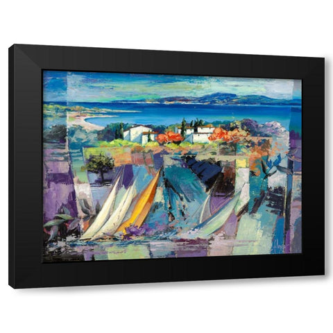 Racconto mediterraneo Black Modern Wood Framed Art Print with Double Matting by Krahmer, Frank