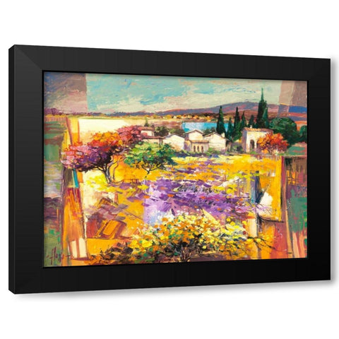 Estate mediterranea Black Modern Wood Framed Art Print with Double Matting by Florio, Luigi