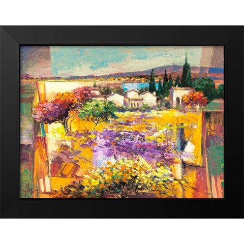 Estate mediterranea Black Modern Wood Framed Art Print by Florio, Luigi