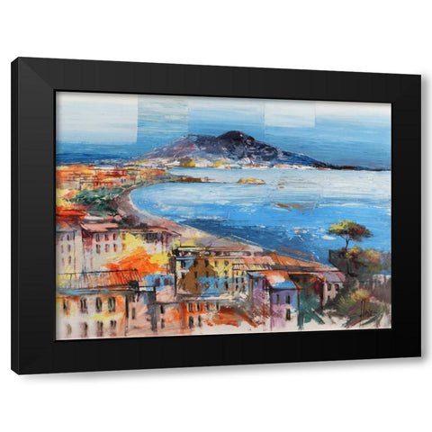 Dolce Napoli Black Modern Wood Framed Art Print by Florio, Luigi