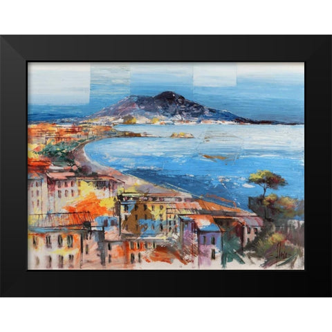 Dolce Napoli Black Modern Wood Framed Art Print by Florio, Luigi