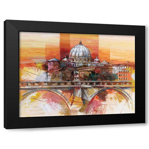 Roma eterna Black Modern Wood Framed Art Print by Florio, Luigi