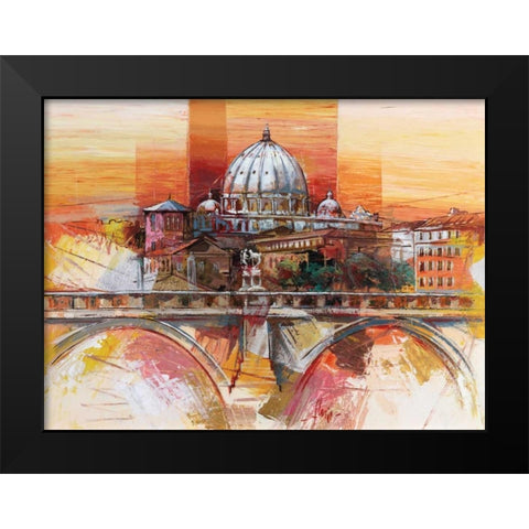 Roma eterna Black Modern Wood Framed Art Print by Florio, Luigi