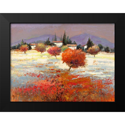 Dolci colline Black Modern Wood Framed Art Print by Florio, Luigi