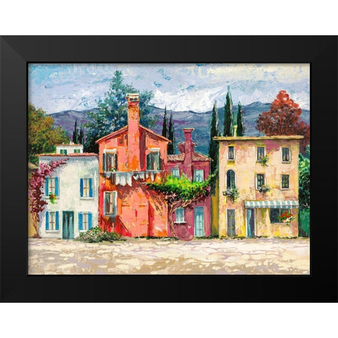 Paese italiano I Black Modern Wood Framed Art Print by Luigi, Florio