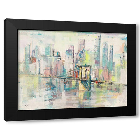 Mattino a Manhattan Black Modern Wood Framed Art Print with Double Matting by Florio, Luigi
