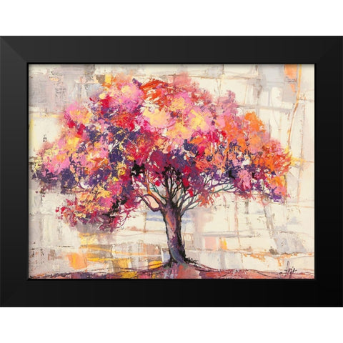 Albero dei colori Black Modern Wood Framed Art Print by Florio, Luigi