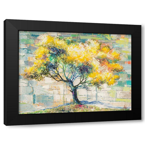 Albero del sole Black Modern Wood Framed Art Print by Florio, Luigi