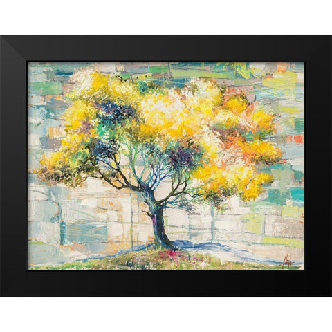 Albero del sole Black Modern Wood Framed Art Print by Florio, Luigi