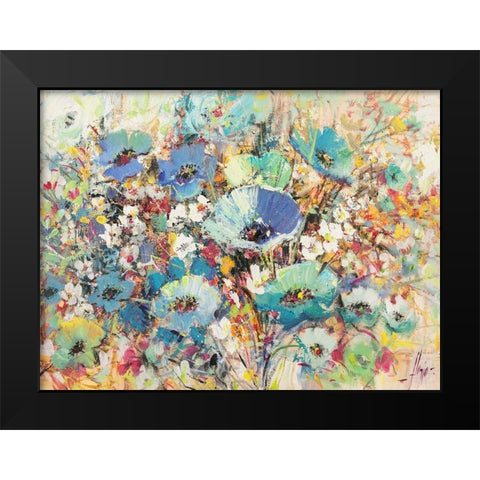 Campo di fiori in Primavera Black Modern Wood Framed Art Print by Florio, Luigi