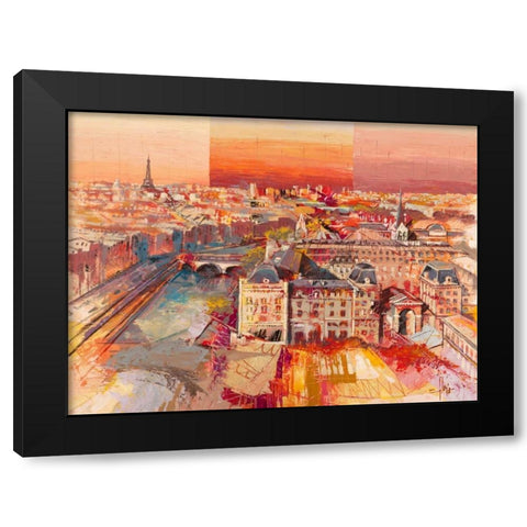 Sognando Parigi Black Modern Wood Framed Art Print by Florio, Luigi