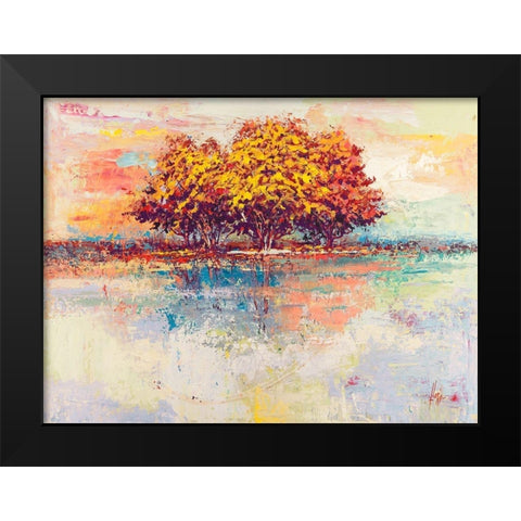 Alberi nel sole Black Modern Wood Framed Art Print by Florio, Luigi