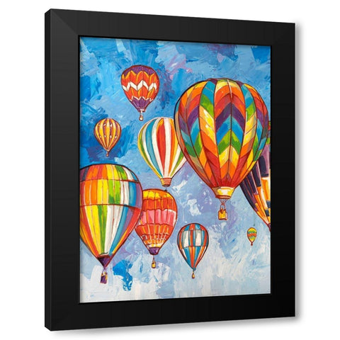 Parata di mongolfiere (detail) Black Modern Wood Framed Art Print by Florio, Luigi