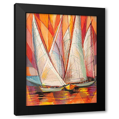 Vele allalba Black Modern Wood Framed Art Print by Florio, Luigi