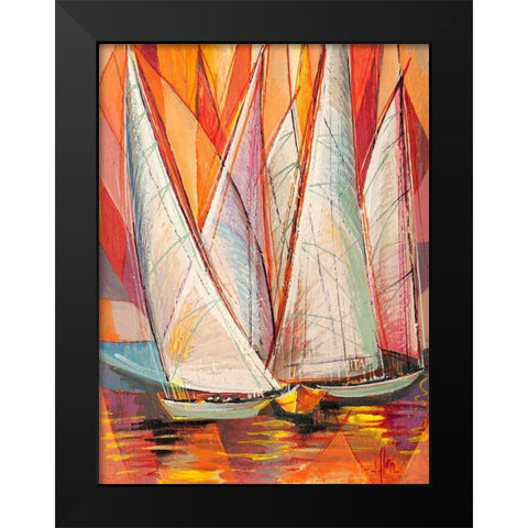 Vele allalba Black Modern Wood Framed Art Print by Florio, Luigi