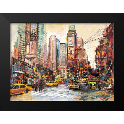 Mattino su Manhattan Black Modern Wood Framed Art Print by Florio, Luigi
