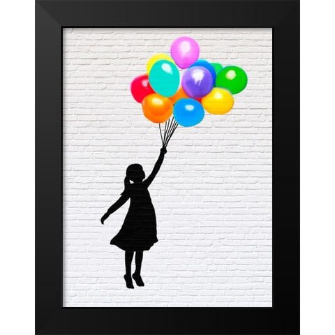 Learn to Fly (detail) Black Modern Wood Framed Art Print by Masterfunk Collective