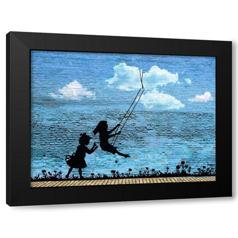 Play Free Black Modern Wood Framed Art Print with Double Matting by Masterfunk Collective
