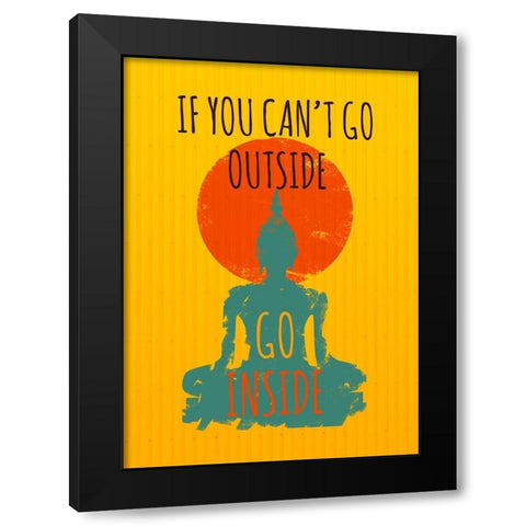 Go Inside Black Modern Wood Framed Art Print with Double Matting by Masterfunk Collective