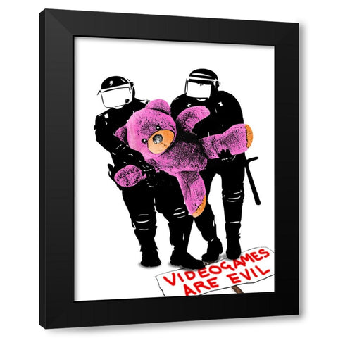 Soft Protest Black Modern Wood Framed Art Print with Double Matting by Masterfunk Collective