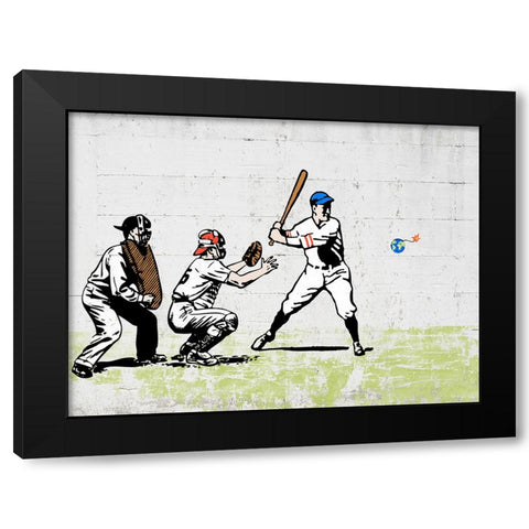 Worth a Home Run? Black Modern Wood Framed Art Print with Double Matting by Masterfunk Collective