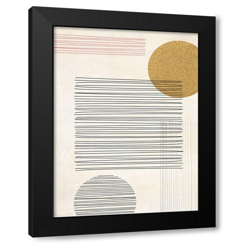 Lines and Shapes I Black Modern Wood Framed Art Print with Double Matting by Miko, Sayaka