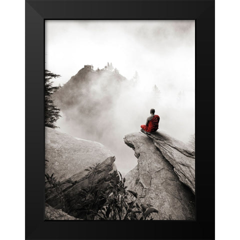 Contemplate Black Modern Wood Framed Art Print by Moreau, Marc