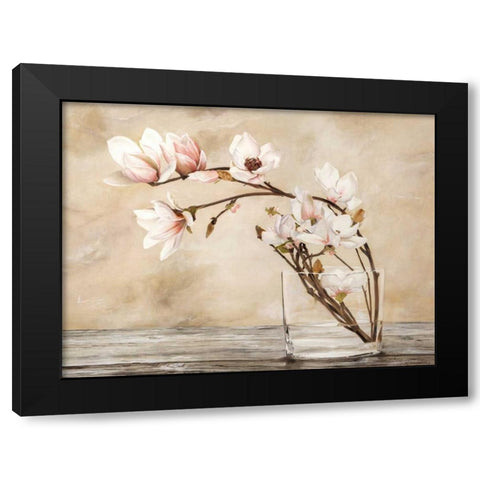 Fiori di magnolia Black Modern Wood Framed Art Print with Double Matting by Mavaracchio, Cristina