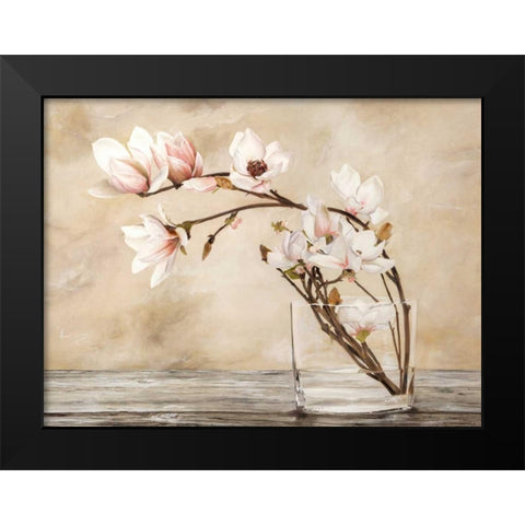 Fiori di magnolia Black Modern Wood Framed Art Print by Mavaracchio, Cristina
