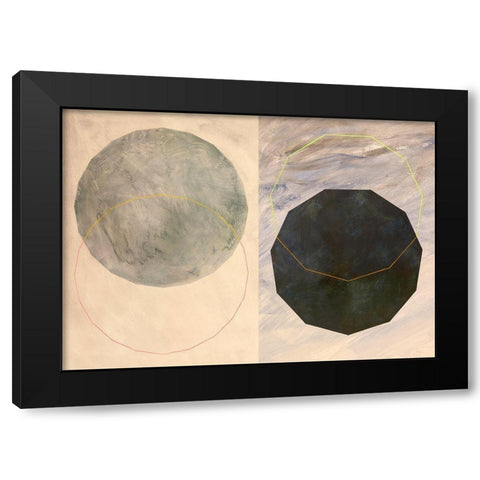 Morfi Black Modern Wood Framed Art Print by Novello, Patrizia