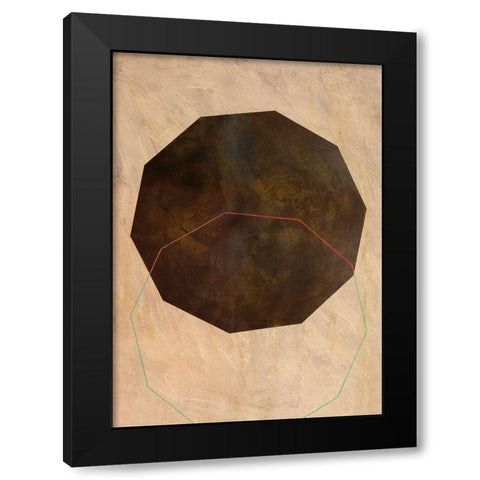 Poliedra II Black Modern Wood Framed Art Print by Novello, Patrizia