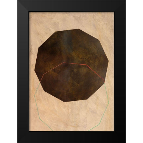 Poliedra II Black Modern Wood Framed Art Print by Novello, Patrizia