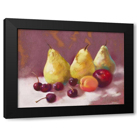 Lovely Pears Black Modern Wood Framed Art Print by Whatmore, Nel