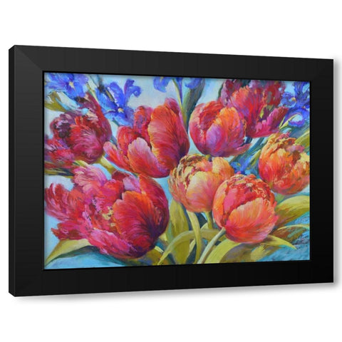 Jumping for Joy Black Modern Wood Framed Art Print by Whatmore, Nel