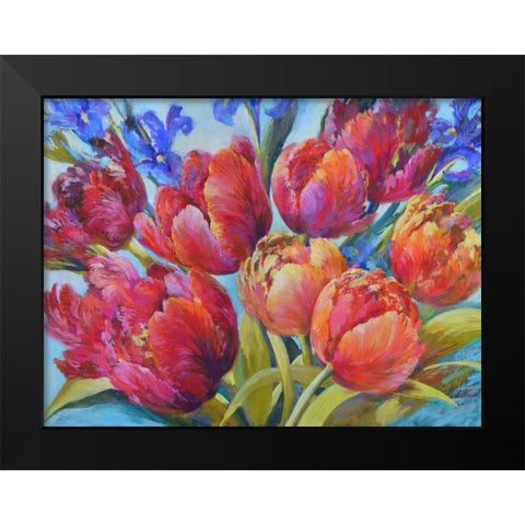 Jumping for Joy Black Modern Wood Framed Art Print by Whatmore, Nel