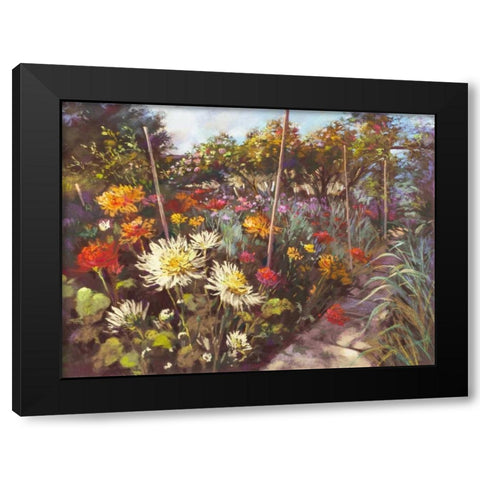 Dusk in the Walled Garden Black Modern Wood Framed Art Print by Whatmore, Nel
