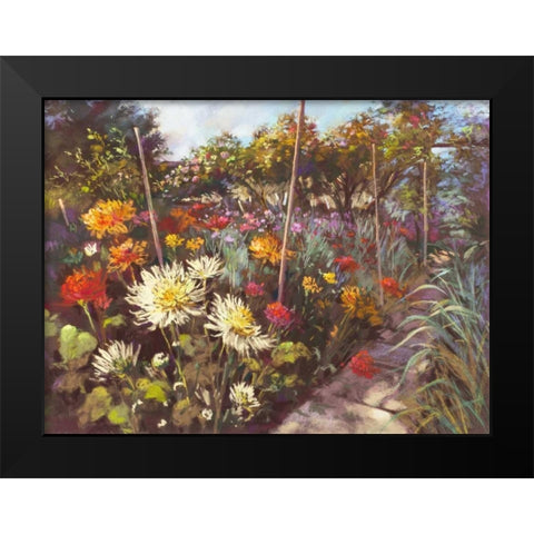 Dusk in the Walled Garden Black Modern Wood Framed Art Print by Whatmore, Nel
