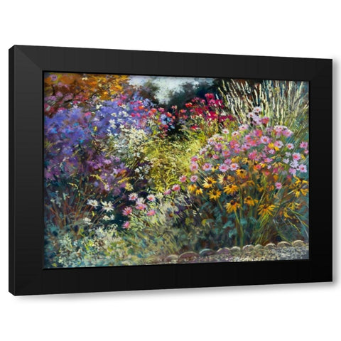 Evening in the Garden Black Modern Wood Framed Art Print by Whatmore, Nel
