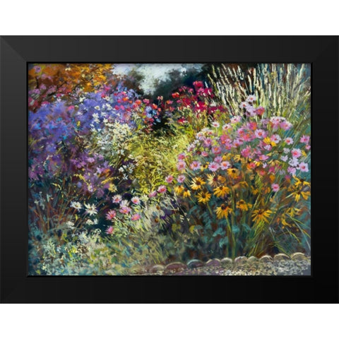 Evening in the Garden Black Modern Wood Framed Art Print by Whatmore, Nel