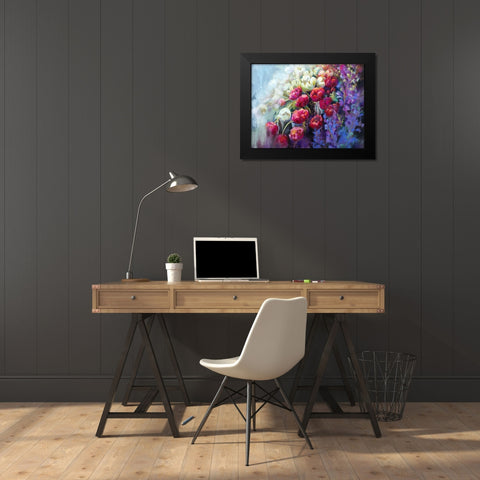 The Fabulous Florist (detail) Black Modern Wood Framed Art Print by Whatmore, Nel