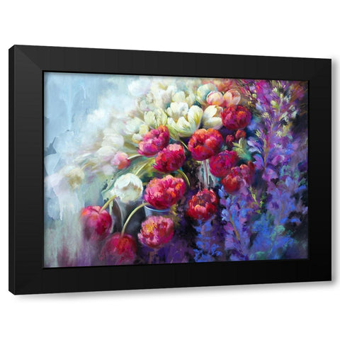 The Fabulous Florist (detail) Black Modern Wood Framed Art Print by Whatmore, Nel